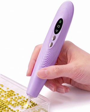 Electric Diamond Painting Pen with Light, Diamond Art Kits for Adults, Wireless & Rechargeable Diamond Art Pens, 2 Suction Levels, Quiet Diamond Painting Accessories and ToolsPurpe Electric Diamond Painting Pen with Light, Diamond Art Kits for Adults, Wireless & Rechargeable Diamond Art Pens, 2 Suction Levels, Quiet Diamond Painting Accessories and ToolsPurpe