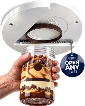 Jar Opener for Seniors - Under Cabinet Jar Openers for Weak Hands, Easy Grip, Arthritis jar opener, One Handed Gadgets & Bottle Opener - Essential Kitchen Gadgets for Home Assistance - White Jar Opener for Seniors - Under Cabinet Jar Openers for Weak Hands, Easy Grip, Arthritis jar opener, One Handed Gadgets & Bottle Opener - Essential Kitchen Gadgets for Home Assistance - White
