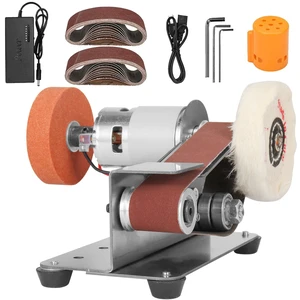 3-in-1 Mini Belt Sander 7-Speed Knife Sharpener Bench Grinder | 15° Electric Knife Sharpener with Sanding Belts. Multi-purpose Buffer Polisher for Metal, Woodworking & DIY Handcrafts. 3-in-1 Mini Belt Sander 7-Speed Knife Sharpener Bench Grinder | 15° Electric Knife Sharpener with Sanding Belts. Multi-purpose Buffer Polisher for Metal, Woodworking & DIY Handcrafts.