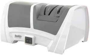 50378 Deluxe Diamond Electric Knife Sharpener, Grey/White - Professional Kitchen Tool - Dual Sharpening Slots, Blade Guides, + Non-Slip Base Straight Edge 50378 Deluxe Diamond Electric Knife Sharpener, Grey/White - Professional Kitchen Tool - Dual Sharpening Slots, Blade Guides, + Non-Slip Base Straight Edge