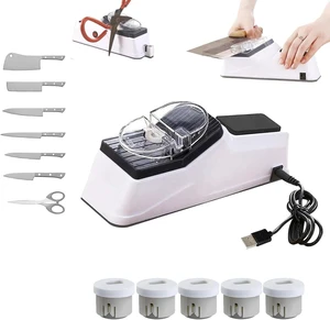 Besyner Sharp Pro, USB Electric Knife Sharpener, With 5PCS Replacement Grinding Tools, Double Sided Knife Sharpener, Quick Sharpening & Polishing, Stable Non-slip Base Quick Sharpening & Polishing Besyner Sharp Pro, USB Electric Knife Sharpener, With 5PCS Replacement Grinding Tools, Double Sided Knife Sharpener, Quick Sharpening & Polishing, Stable Non-slip Base Quick Sharpening & Polishing