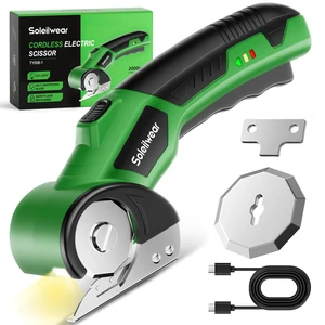 Cordless Electric Scissors, 4V Cardboard Cutter with 2 Blades, LED Light | Electric Box Cutter for Cardboard, Packaging & DIY | Up to 320RPM Cutting | 2000mAh Rechargeable Battery | Safety Lock Cordless Electric Scissors, 4V Cardboard Cutter with 2 Blades, LED Light | Electric Box Cutter for Cardboard, Packaging & DIY | Up to 320RPM Cutting | 2000mAh Rechargeable Battery | Safety Lock