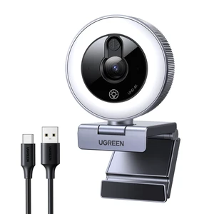 4K Webcam with Ring Light Autofocus, Privacy Cover Mic for Streaming | 4K@30fps/1080P@60fps, 0.3s PDAF, Plug and play, USB PC Webcam for OBS Zoom Meeting Teams Twitch, Laptop/Mac 4K Webcam with Ring Light Autofocus, Privacy Cover Mic for Streaming | 4K@30fps/1080P@60fps, 0.3s PDAF, Plug and play, USB PC Webcam for OBS Zoom Meeting Teams Twitch, Laptop/Mac