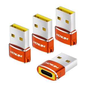 USB to USB C Adapter 4 Pack,USB C Female to A Male Charger Converter | Fast Charging and Data Transfer,for Pad Pro Phone 15/16/17/18 Pro Max G-alaxy Smartphone Laptop Tablet Orange USB to USB C Adapter 4 Pack,USB C Female to A Male Charger Converter | Fast Charging and Data Transfer,for Pad Pro Phone 15/16/17/18 Pro Max G-alaxy Smartphone Laptop Tablet Orange