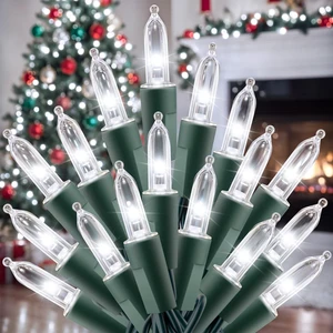 LED Christmas Lights Outdoor, 32Ft 100 Count Mini String Lights Cool White | 8 Function, Timer, Waterproof, Connectable for Indoor Outdoor Christmas Tree Garland Fireplace Holiday Wedding Party Decor LED Christmas Lights Outdoor, 32Ft 100 Count Mini String Lights Cool White | 8 Function, Timer, Waterproof, Connectable for Indoor Outdoor Christmas Tree Garland Fireplace Holiday Wedding Party Decor