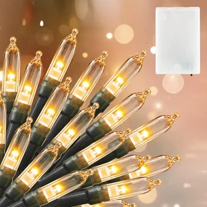 8ft 20LED Battery Operated Christmas String Lights with Timer | Warm White Mini Christmas Tree Lights for Indoor Outdoor Bedroom Wedding Party Holiday Xmas Decoration 8ft 20LED Battery Operated Christmas String Lights with Timer | Warm White Mini Christmas Tree Lights for Indoor Outdoor Bedroom Wedding Party Holiday Xmas Decoration