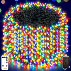 1000 LED Christmas Lights Outdoor 328 FT Multicolor Remote and Plug | 1000 LEDs, 328 FT, Christmas tree lights, Remote, 8 Modes, 3 Timers, 4 Brightness , IP44 Waterproof Outdoor Indoor Lights 1000 LED Christmas Lights Outdoor 328 FT Multicolor Remote and Plug | 1000 LEDs, 328 FT, Christmas tree lights, Remote, 8 Modes, 3 Timers, 4 Brightness , IP44 Waterproof Outdoor Indoor Lights