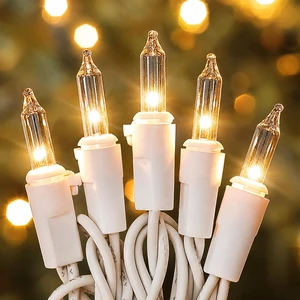 Clear Christmas Lights, 50 Count White Christmas Lights Plug in | 13FT Incandescent Bulb Mini String Lights on White Wire, Connectable for Christmas Tree, Bedroom, Mantel, Dorm, Holiday Decor Clear Christmas Lights, 50 Count White Christmas Lights Plug in | 13FT Incandescent Bulb Mini String Lights on White Wire, Connectable for Christmas Tree, Bedroom, Mantel, Dorm, Holiday Decor