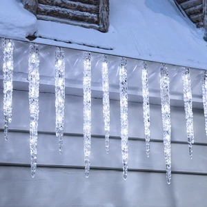 Icicle Lights Outdoor with Clips, 20ft 100 LED 20 Tubes Twinkling White Christmas String Lights, Connectable Waterproof Hanging Icicle String Light Plug in for Eave Holiday Outdoor Icicle Lights Outdoor with Clips, 20ft 100 LED 20 Tubes Twinkling White Christmas String Lights, Connectable Waterproof Hanging Icicle String Light Plug in for Eave Holiday Outdoor
