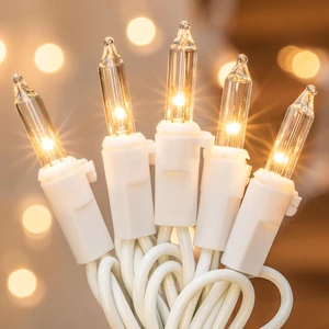 Clear Christmas Lights, 13 FT 50 Count String Lights White Wire | Plug-in Incandescent Mini Light Connectable Indoor Outdoor for Christmas Tree Garland Wedding Party Bedroom Decor,Warm White Clear Christmas Lights, 13 FT 50 Count String Lights White Wire | Plug-in Incandescent Mini Light Connectable Indoor Outdoor for Christmas Tree Garland Wedding Party Bedroom Decor,Warm White
