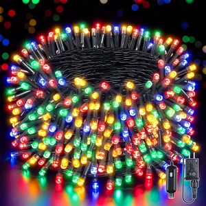 500LED 164FT Multicolor Outdoor Christmas String Lights, 8 Modes | 4/6/8H Timer, DIY Decorating, Memory Function, IP44 Water-Resistant, for Christmas Trees, Porches, Yards & Patios 500LED 164FT Multicolor Outdoor Christmas String Lights, 8 Modes | 4/6/8H Timer, DIY Decorating, Memory Function, IP44 Water-Resistant, for Christmas Trees, Porches, Yards & Patios
