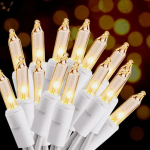 Christmas Lights 100 Count Mini Clear Lights 32ft White Wire Christmas Tree String Lights Set for Outdoor Indoor Christmas Decorations Wedding Valentines Day Decor,UL Certified (32feet) Christmas Lights 100 Count Mini Clear Lights 32ft White Wire Christmas Tree String Lights Set for Outdoor Indoor Christmas Decorations Wedding Valentines Day Decor,UL Certified (32feet)