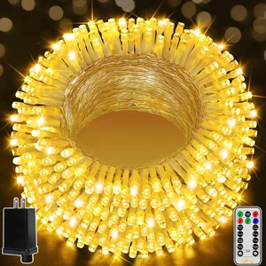 Christmas Lights Outdoor 800LED 262FT, Warm White Plug in Fairy Light | with Remote, 8 Modes Waterproof Timers Dimmable LED String Lights for Indoor House Outside Bedroom Patio Balcony Christmas Lights Outdoor 800LED 262FT, Warm White Plug in Fairy Light | with Remote, 8 Modes Waterproof Timers Dimmable LED String Lights for Indoor House Outside Bedroom Patio Balcony