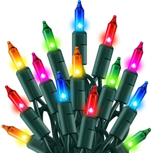 Outdoor Christmas Lights, 20FT 100 Count Christmas String Lights Incandescent, Waterproof Indoor Mini Christmas Tree Lights for Xmas Decorations, Multi Colored Outdoor Christmas Lights, 20FT 100 Count Christmas String Lights Incandescent, Waterproof Indoor Mini Christmas Tree Lights for Xmas Decorations, Multi Colored