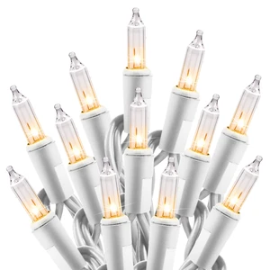 Clear Christmas String Lights 100 Count 20 Feet Incandescent Bulb | Mini String Lights for Indoor Christmas Tree Garland Birthday Wedding Party Festival Decoration, White Wire Clear Christmas String Lights 100 Count 20 Feet Incandescent Bulb | Mini String Lights for Indoor Christmas Tree Garland Birthday Wedding Party Festival Decoration, White Wire
