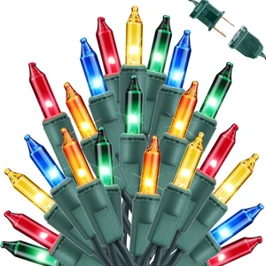 Multicolor Christmas Lights, 75ft 300 Count Incandescent Christmas String Lights, UL Certified Connectable Green Wire Xmas Lights for Tree, Holiday, Party, New Year, Indoor Xmas Decorations Multicolor Christmas Lights, 75ft 300 Count Incandescent Christmas String Lights, UL Certified Connectable Green Wire Xmas Lights for Tree, Holiday, Party, New Year, Indoor Xmas Decorations