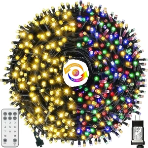 105FT 300LED Color Changing Christmas Light, Christmas Tree Lights | Warm White & Multicolor, Waterproof, UL listed, 11 Light Mode, Remote & Timer, Memory, End To End Connect 105FT 300LED Color Changing Christmas Light, Christmas Tree Lights | Warm White & Multicolor, Waterproof, UL listed, 11 Light Mode, Remote & Timer, Memory, End To End Connect