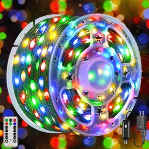 198FT 600LED Outdoor Christmas Lights with Remote, 8 Modes Multicolor | 3 Timer Dimmable IP67 Waterproof Christmas Tree Lights, 29V Low Voltage, Indoor & Outside Holiday Xmas Decor 198FT 600LED Outdoor Christmas Lights with Remote, 8 Modes Multicolor | 3 Timer Dimmable IP67 Waterproof Christmas Tree Lights, 29V Low Voltage, Indoor & Outside Holiday Xmas Decor