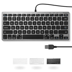 Small USB Wired Keyboard for Mac and Windows - 78 Scissor Keys, 13 Shortcut Compatible Apple Keyboard - Mini Compact USB Computer Keyboard That Saves Space and Looks Great - Space Grey Small USB Wired Keyboard for Mac and Windows - 78 Scissor Keys, 13 Shortcut Compatible Apple Keyboard - Mini Compact USB Computer Keyboard That Saves Space and Looks Great - Space Grey