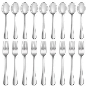 8 Pcs Forks and Spoons Silverware Set,Food Grade Stainless Steel Flatware Cutlery Set for Home,Kitchen and Restaurant,Mirror Polished,Dishwasher Safe - 4 Dinner Fork(8 inch) and 4 Teaspoon(6.5 inch) 8 Pcs Forks and Spoons Silverware Set,Food Grade Stainless Steel Flatware Cutlery Set for Home,Kitchen and Restaurant,Mirror Polished,Dishwasher Safe - 4 Dinner Fork(8 inch) and 4 Teaspoon(6.5 inch)