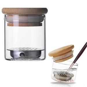 Nail Art Brushes Washing Cup, Portable Dappen Dish with Mesh Layer & Lid | Multi-use Nail Acrylic Liquid Monomer Holder, Glitter Remover Cup for Nail Art Salon & DIY Use Nail Art Brushes Washing Cup, Portable Dappen Dish with Mesh Layer & Lid | Multi-use Nail Acrylic Liquid Monomer Holder, Glitter Remover Cup for Nail Art Salon & DIY Use