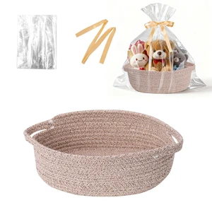 Basket for Gifts Empty, Small Woven Basket with Bags and Ribbons, Baby Toy Baskets with Handles, Wicker Storage Bin for Baby Showers or Pet Toy (Brown, 1 Pack (12"x 8"x 3.74")) Basket for Gifts Empty, Small Woven Basket with Bags and Ribbons, Baby Toy Baskets with Handles, Wicker Storage Bin for Baby Showers or Pet Toy (Brown, 1 Pack (12"x 8"x 3.74"))