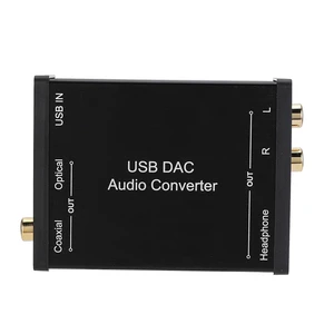 USB DAC Audio Converter, USB Sound Card Adapter with Analog Output, Coaxial Optical Digital Output, Earphone Output for 10, Plug and Play USB DAC Audio Converter, USB Sound Card Adapter with Analog Output, Coaxial Optical Digital Output, Earphone Output for 10, Plug and Play