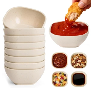 9 Pack Dipping Bowls,Sauce Cups,Sauce Bowls,Small Bowls for Dips,4.5 oz | Unbreakable Small Plastic Bowls,Small Dessert Bowls,Mini Prep Bowls,Wheat Straw Small Bowls for Side Dish, Ketchup, BBQ-Beige 9 Pack Dipping Bowls,Sauce Cups,Sauce Bowls,Small Bowls for Dips,4.5 oz | Unbreakable Small Plastic Bowls,Small Dessert Bowls,Mini Prep Bowls,Wheat Straw Small Bowls for Side Dish, Ketchup, BBQ-Beige