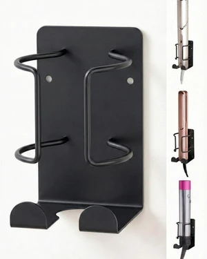 Curling Iron Holder, Stainless Steel Flat Iron Holder Wall Mount, Hair Straightener Holder for Bathroom Storage, Space Saving Hair Tool Organizer Black PTALSEAW Curling Iron Holder, Stainless Steel Flat Iron Holder Wall Mount, Hair Straightener Holder for Bathroom Storage, Space Saving Hair Tool Organizer Black PTALSEAW