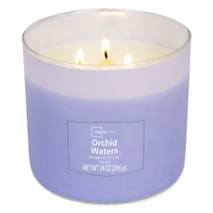 Mainstays 3-Wick Textured Wrapped Orchid Waters Candle, 14oz Mainstays 3-Wick Textured Wrapped Orchid Waters Candle, 14oz