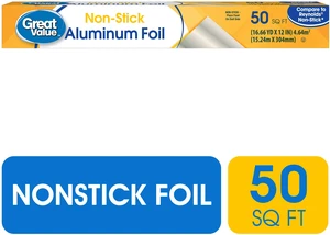 50 Sq Ft Great Value Non-Stick Aluminum Foil 50 Sq Ft Great Value Non-Stick Aluminum Foil