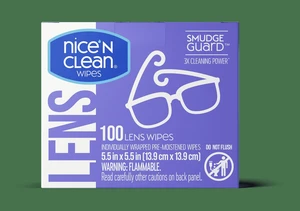 Nice 'N Clean Smudgeguard Pre-Moistened Lens Wipes, 100 Count Nice 'N Clean Smudgeguard Pre-Moistened Lens Wipes, 100 Count