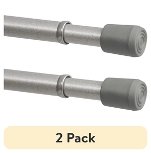 Mainstays Adjustable Spring Tension Curtain Rod, 7/16in x 18-28in, Chrome, 2 Pack Mainstays Adjustable Spring Tension Curtain Rod, 7/16in x 18-28in, Chrome, 2 Pack