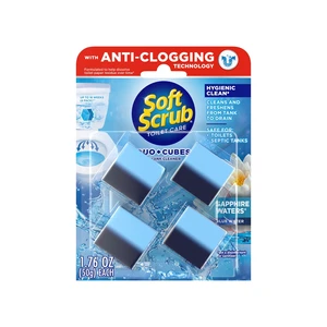 Soft Scrub In-Tank Toilet Cleaner Duo-Cubes, 4Ct, Sapphire Waters, Continuous Clean, Cleans & Freshens Soft Scrub In-Tank Toilet Cleaner Duo-Cubes, 4Ct, Sapphire Waters, Continuous Clean, Cleans & Freshens