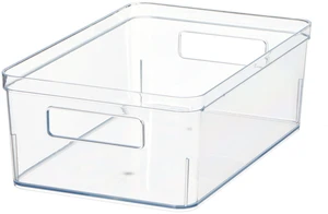 Mainstays Large Clear Plastic Pantry Organizer Bin 12" x 7.5" x 4" with Handles for Kitchen Cabinet and Fridge Mainstays Large Clear Plastic Pantry Organizer Bin 12" x 7.5" x 4" with Handles for Kitchen Cabinet and Fridge