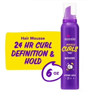 Aussie Miracle Curls Styling Mousse with Coconut & Jojoba Oil for Curly Hair, Unisex 6.0oz Aussie Miracle Curls Styling Mousse with Coconut & Jojoba Oil for Curly Hair, Unisex 6.0oz