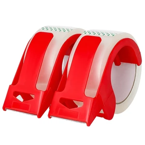 2-Pack Clear Packing Tape with Dispenser, 2.7mil x 1.88" x 55Y Heavy Duty Strong Adhesive 2-Pack Clear Packing Tape with Dispenser, 2.7mil x 1.88" x 55Y Heavy Duty Strong Adhesive