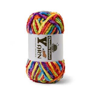 Chenille Crochet Rainbow Yarn, 1 Pack Chenille Crochet Rainbow Yarn, 1 Pack
