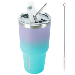 BJPKPK 30 oz Tumbler with Lid and Straw, Insulated Stainless Steel Cup BJPKPK 30 oz Tumbler with Lid and Straw, Insulated Stainless Steel Cup