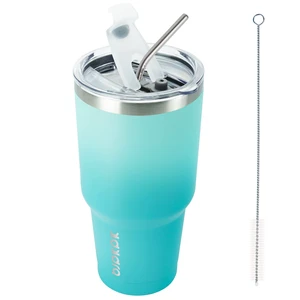 BJPKPK 30 oz Insulated Stainless Steel Tumbler with Lid and Straw BJPKPK 30 oz Insulated Stainless Steel Tumbler with Lid and Straw