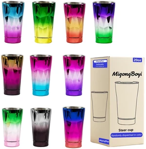 20-OZ Gradient Color Plating Water Bottle, Insulated Stainless Steel Tumbler 20-OZ Gradient Color Plating Water Bottle, Insulated Stainless Steel Tumbler