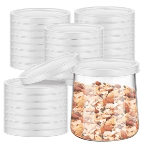 32-Pack Plastic Lids for Yoplait Oui Yogurt Glass Jars 32-Pack Plastic Lids for Yoplait Oui Yogurt Glass Jars