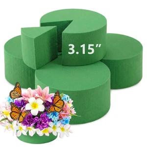 4 Pack Round Floral Foam, Dry and Wet Green Flower Foam Blocks for Fresh and Artificial Flowers, Florist Styrofoam (3.15 Inch) 4 Pack Round Floral Foam, Dry and Wet Green Flower Foam Blocks for Fresh and Artificial Flowers, Florist Styrofoam (3.15 Inch)
