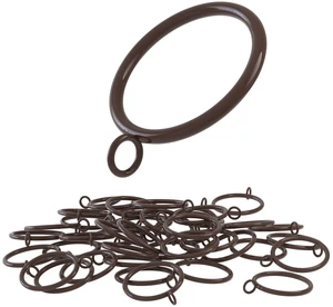 24 Pack 1.5 Inch Cocoa Tone Metal Sliding Eyelet Curtain Rings, Fits Up to 1 1/4-Inch Rod (Clips Not Included) 24 Pack 1.5 Inch Cocoa Tone Metal Sliding Eyelet Curtain Rings, Fits Up to 1 1/4-Inch Rod (Clips Not Included)