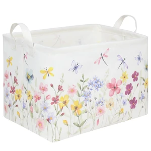 Boho Flower Nursery Basket, Waterproof Collapsible Storage Bin with Fall Wildflower Floral Dandelion Design, Baby Girl Gift Basket for Girls Bedroom Decor Boho Flower Nursery Basket, Waterproof Collapsible Storage Bin with Fall Wildflower Floral Dandelion Design, Baby Girl Gift Basket for Girls Bedroom Decor