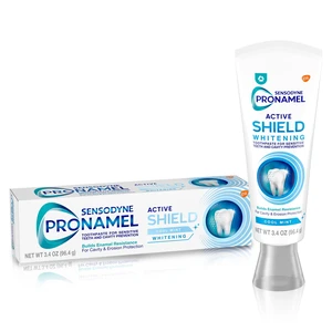 Sensodyne Pronamel Active Shield Whitening Enamel Toothpaste, Cool Mint, 3.4Oz Sensodyne Pronamel Active Shield Whitening Enamel Toothpaste, Cool Mint, 3.4Oz