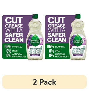 Seventh Generation Liquid Dish Soap, Lavender Flower & Mint, 2 Pack, 19 fl oz Seventh Generation Liquid Dish Soap, Lavender Flower & Mint, 2 Pack, 19 fl oz