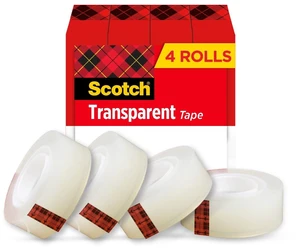 Scotch Transparent Tape 3/4 in. x 1000 in. 4 Rolls Scotch Transparent Tape 3/4 in. x 1000 in. 4 Rolls