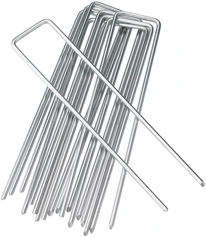 6 Inches Heavy Duty Galvanized Steel Garden Stakes and Staples for Weed Fabric, Landscape Netting, Ground Sheets, Fleece, Christmas Decoration (10, Silver) 6 Inches Heavy Duty Galvanized Steel Garden Stakes and Staples for Weed Fabric, Landscape Netting, Ground Sheets, Fleece, Christmas Decoration (10, Silver)