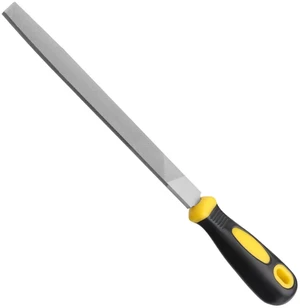 8in Flat Metal File, 12in Overall Length, Hardened High Carbon Steel, Anti-Slip Ergonomic Handle, Uniform Teeth, for Sharpening and Deburring Metal, Stone, Wood, Plastic 8in Flat Metal File, 12in Overall Length, Hardened High Carbon Steel, Anti-Slip Ergonomic Handle, Uniform Teeth, for Sharpening and Deburring Metal, Stone, Wood, Plastic